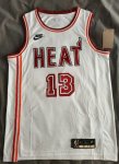 Maillot de Basket #13 Adebayo Miami heat 22-23 Vintage Blanc Imprimé